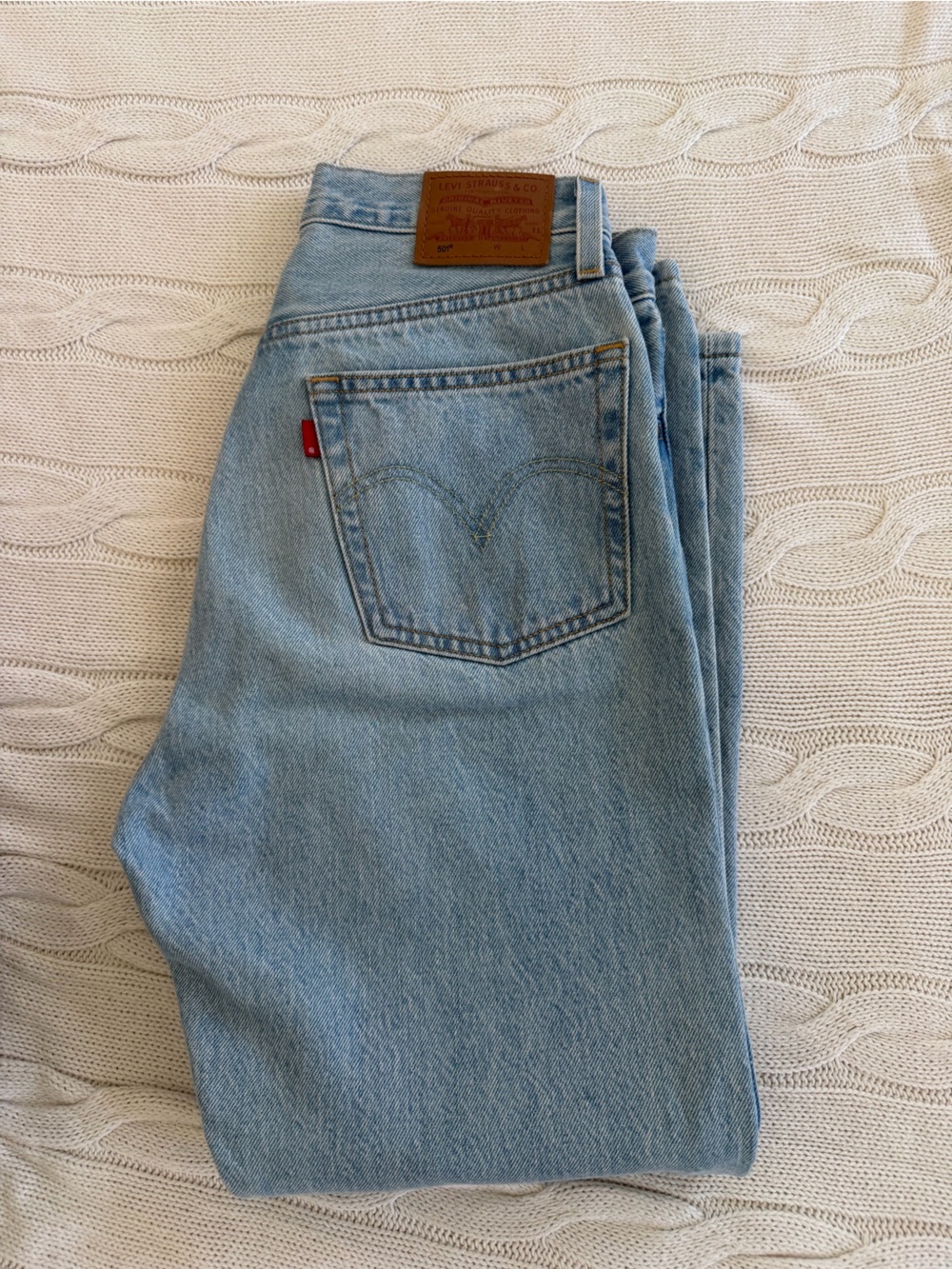 Levi's Women's 501 premium Light Blue Straight Leg Jeans